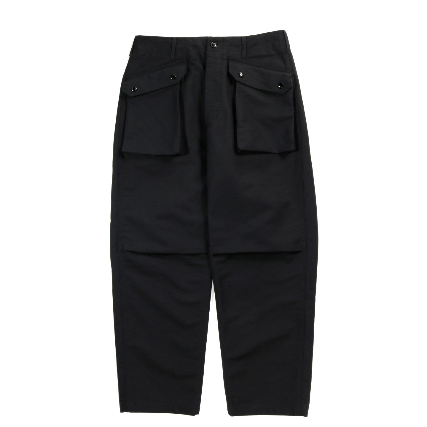 ENGINEERED GARMENTS NORWEGIAN ARMY PANT BLACK COTTON DOUBLE CLOTH