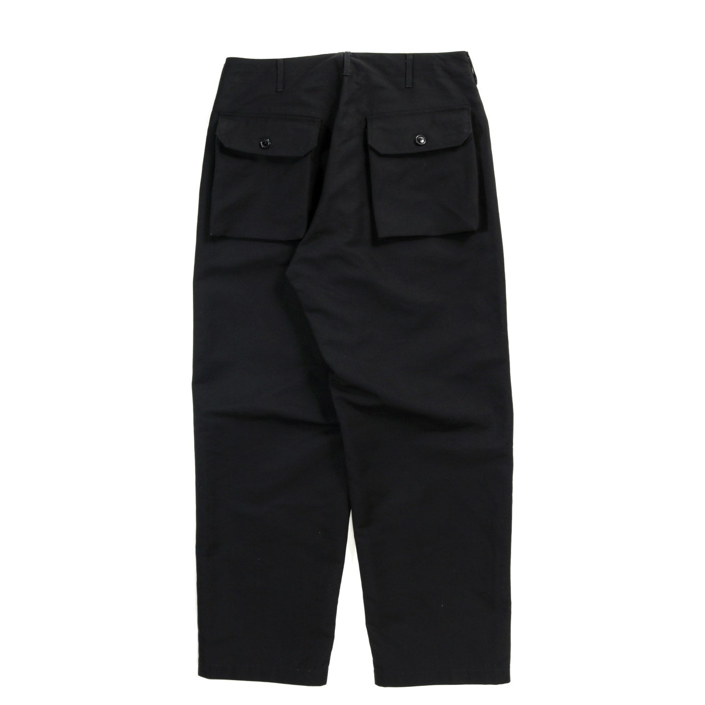 ENGINEERED GARMENTS NORWEGIAN ARMY PANT BLACK COTTON DOUBLE CLOTH