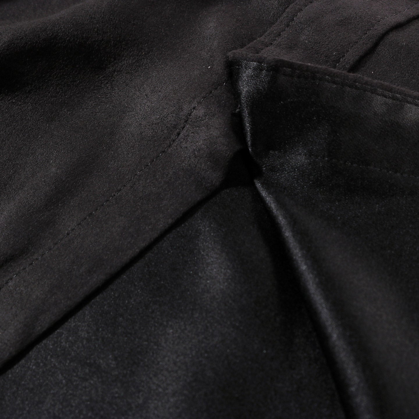 ENGINEERED GARMENTS FLARED SHIRT BLACK POLY FAKE SUEDE