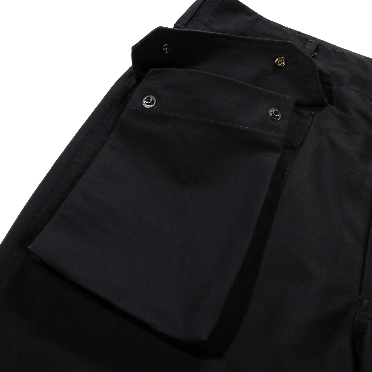 ENGINEERED GARMENTS NORWEGIAN ARMY PANT BLACK COTTON DOUBLE CLOTH