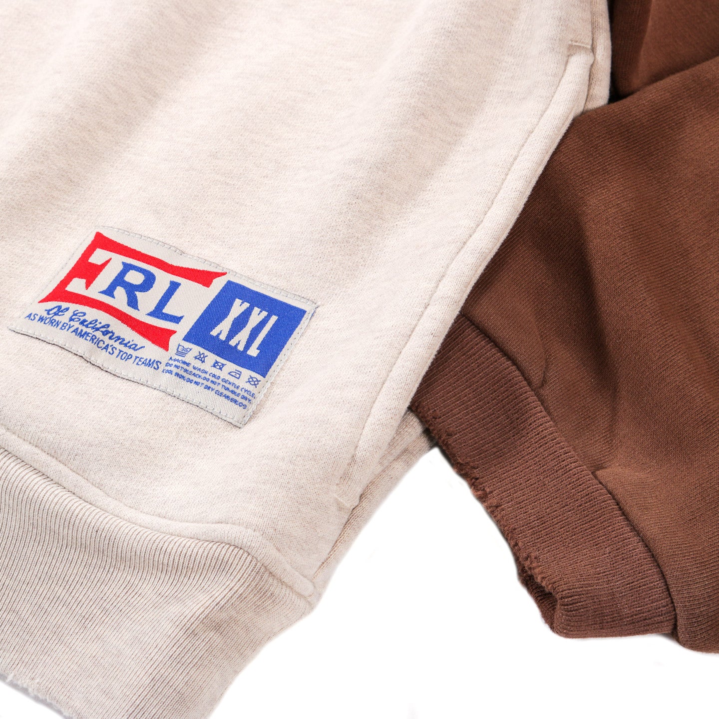 ERL RAGLAN HOODIE WHITE / BROWN