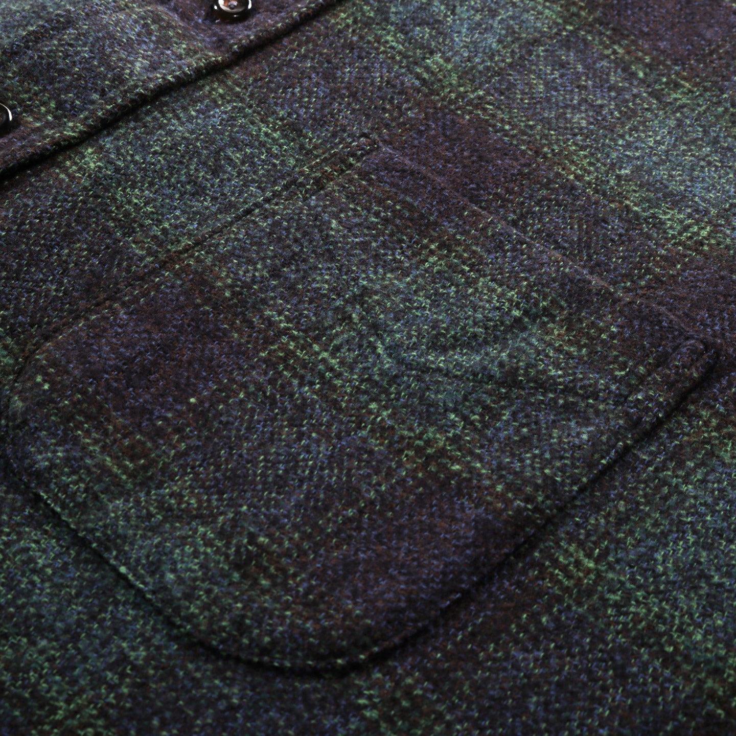GITMAN VINTAGE BUTTON DOWN NAVY COTTON TWEED CHECK