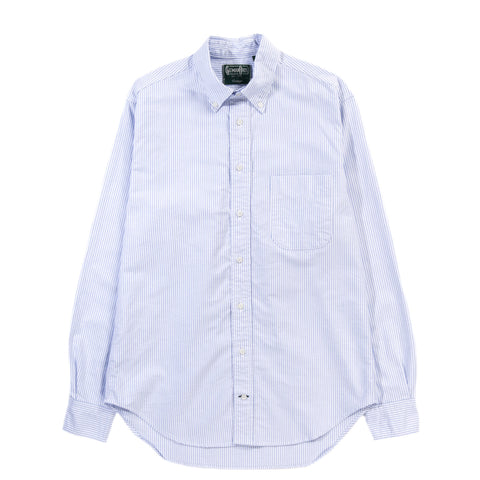 GITMAN VINTAGE BUTTON DOWN CLASSIC BLUE STRIPE OXFORD