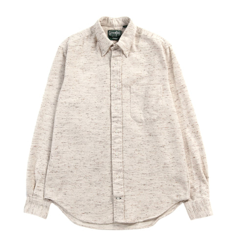GITMAN VINTAGE BUTTON DOWN ECRU NEPPED CHAMBRAY