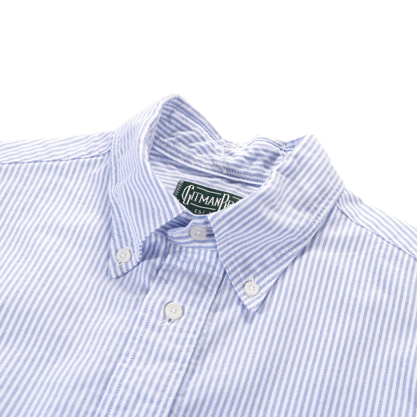GITMAN VINTAGE BUTTON DOWN CLASSIC BLUE STRIPE OXFORD