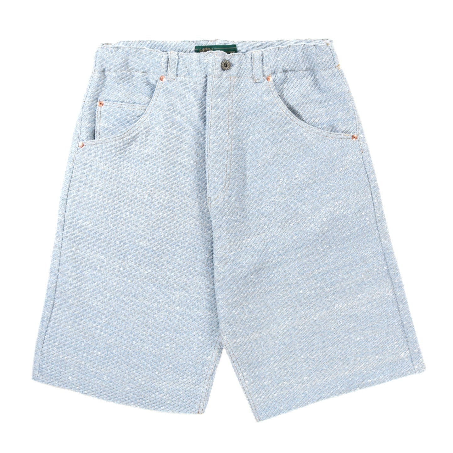 GIM CONTEXT KNITTED DENIM SHORTS LIGHT BLUE