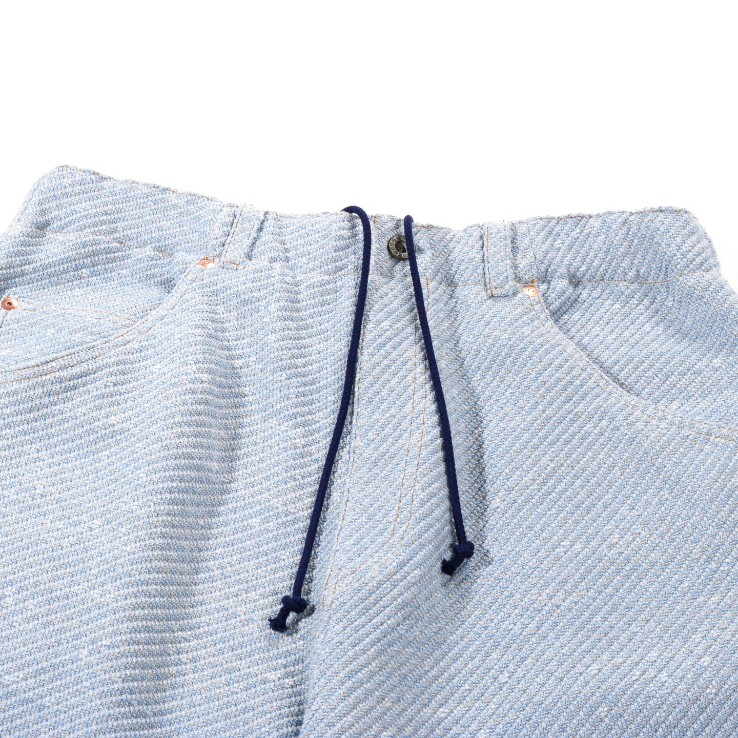 GIM CONTEXT KNITTED DENIM SHORTS LIGHT BLUE
