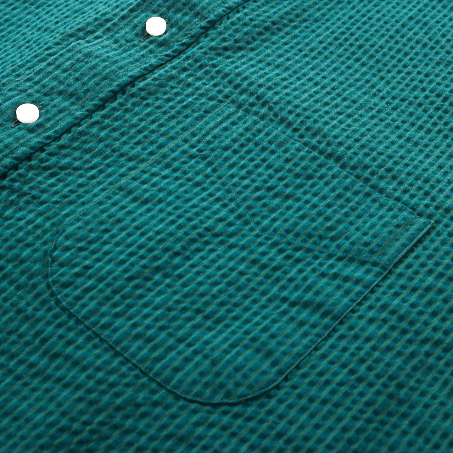 GITMAN VINTAGE BUTTON DOWN JUNEBUG GREEN SEERSUCKER