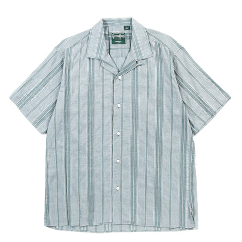 GITMAN VINTAGE CAMP SHIRT GREEN JAPANESE DOBBY