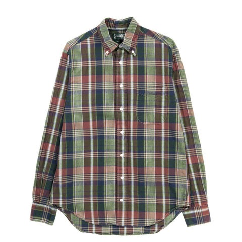 GITMAN VINTAGE BUTTON DOWN BROWN ARCHIVE INDIAN MADRAS
