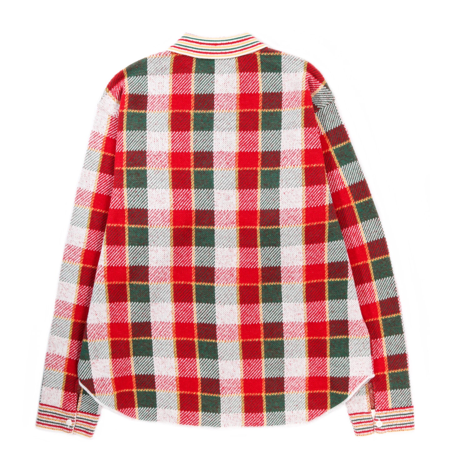 GIM CONTEXT KNITTED CHECK SHIRT RED