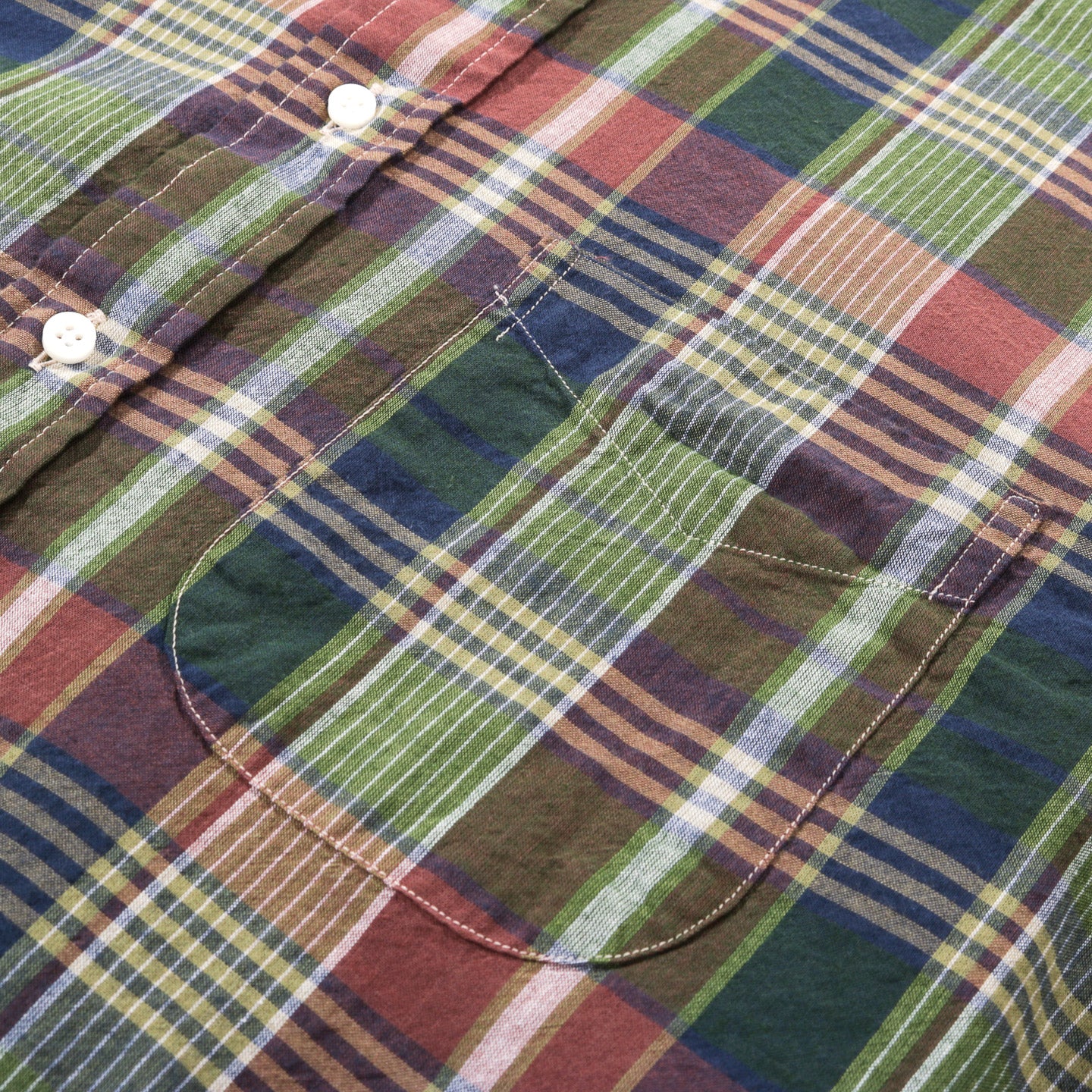 GITMAN VINTAGE BUTTON DOWN BROWN ARCHIVE INDIAN MADRAS
