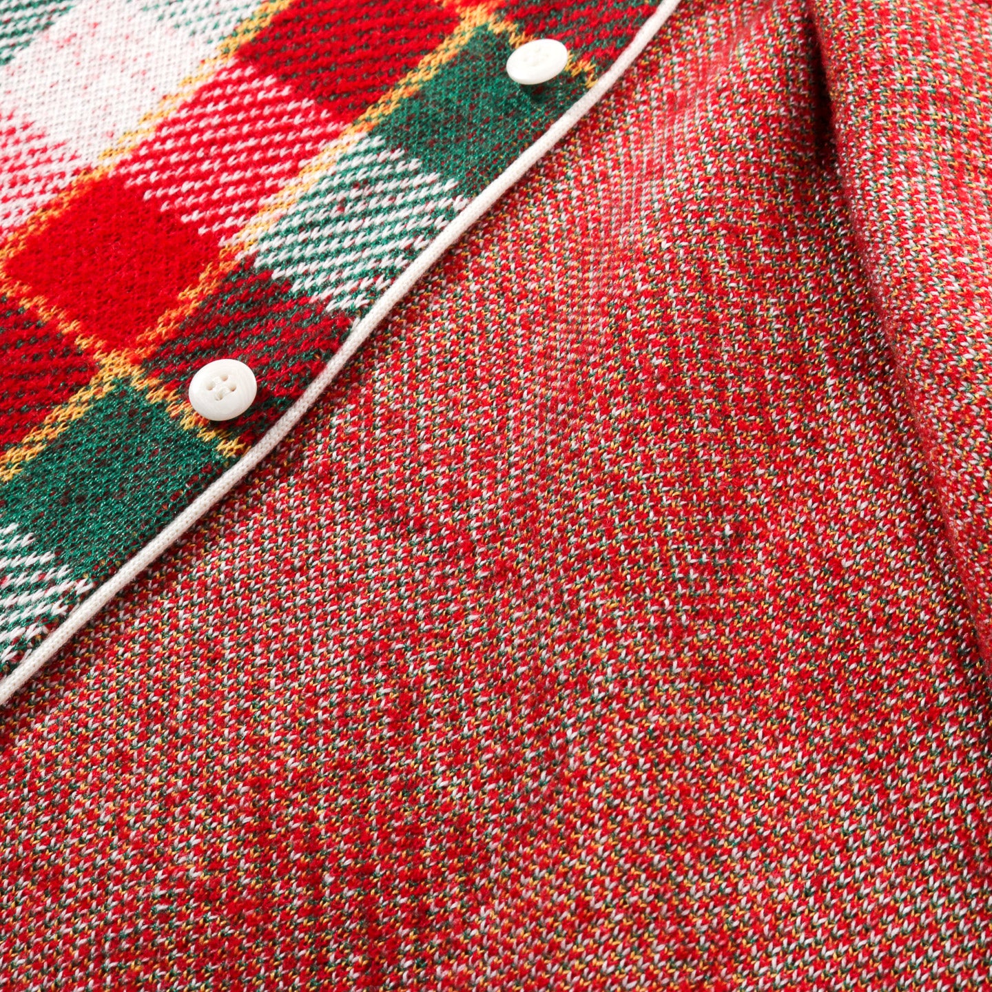 GIM CONTEXT KNITTED CHECK SHIRT RED