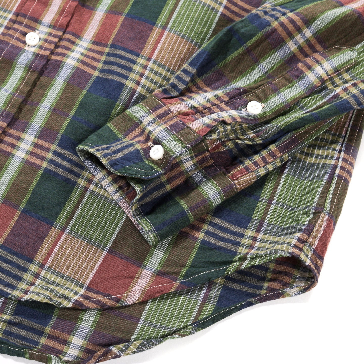 GITMAN VINTAGE BUTTON DOWN BROWN ARCHIVE INDIAN MADRAS