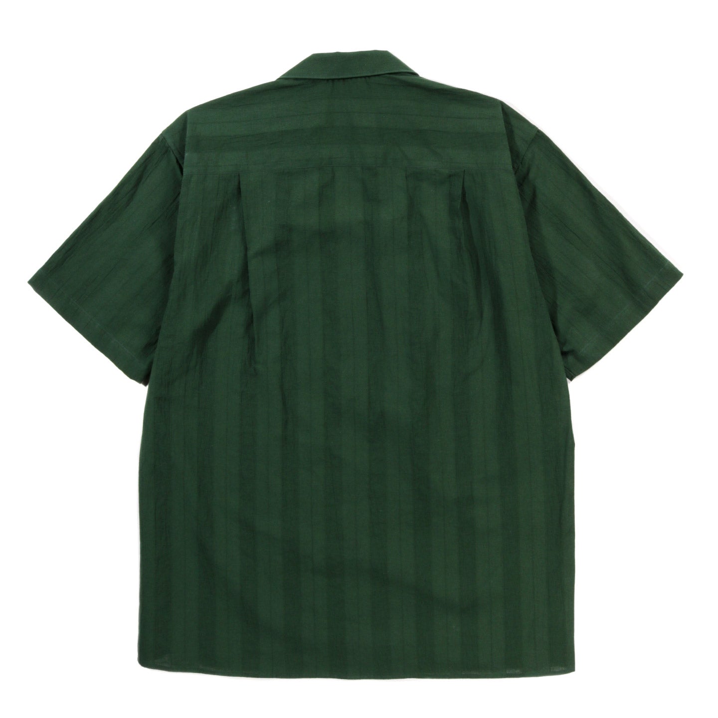 GITMAN VINTAGE CAMP SHIRT GREEN COTTON / POLY DOBBY STRIPE