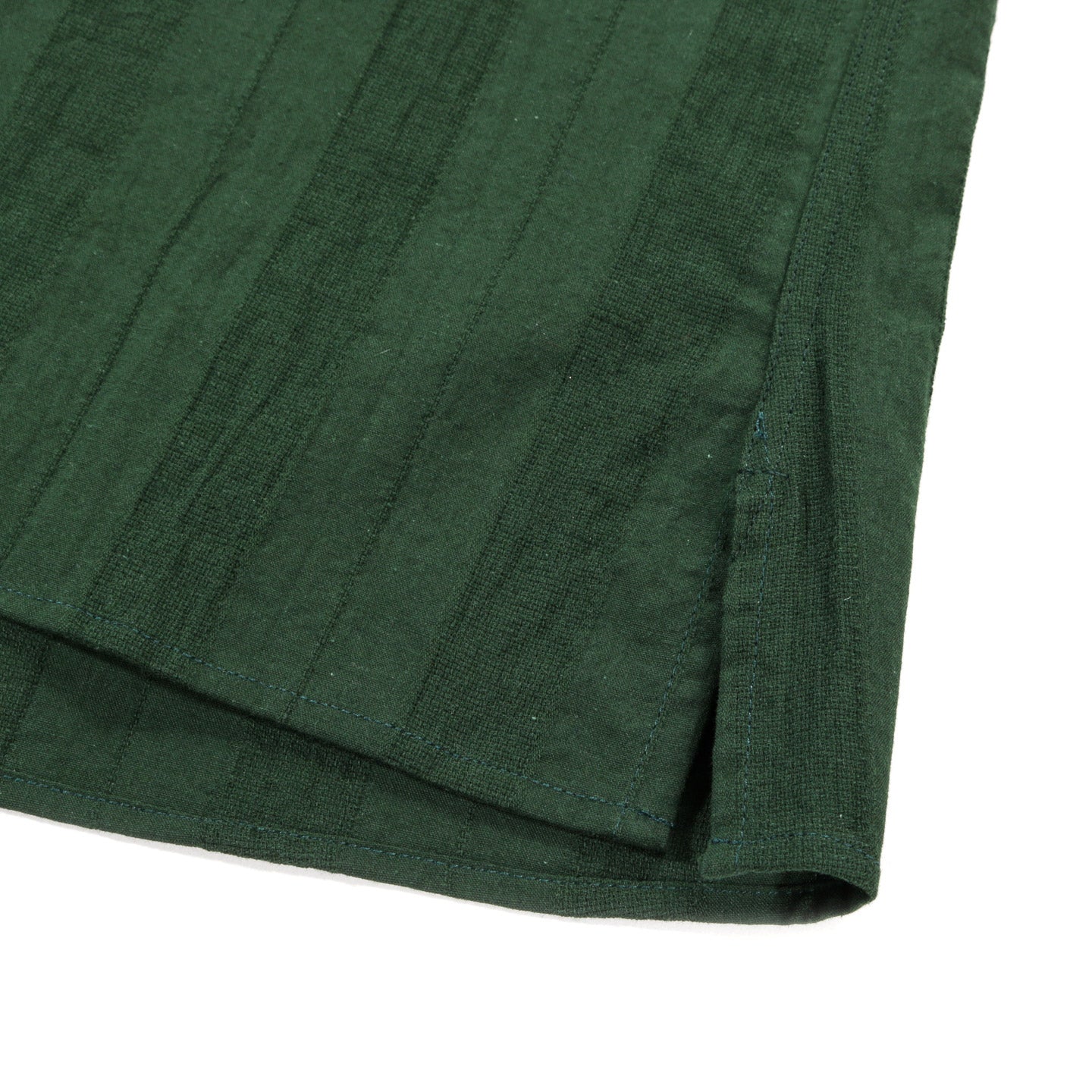 GITMAN VINTAGE CAMP SHIRT GREEN COTTON / POLY DOBBY STRIPE
