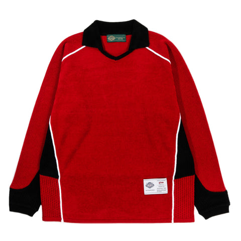 GIM CONTEXT KNITTED FOOTBALL SKIPPER POLO RED