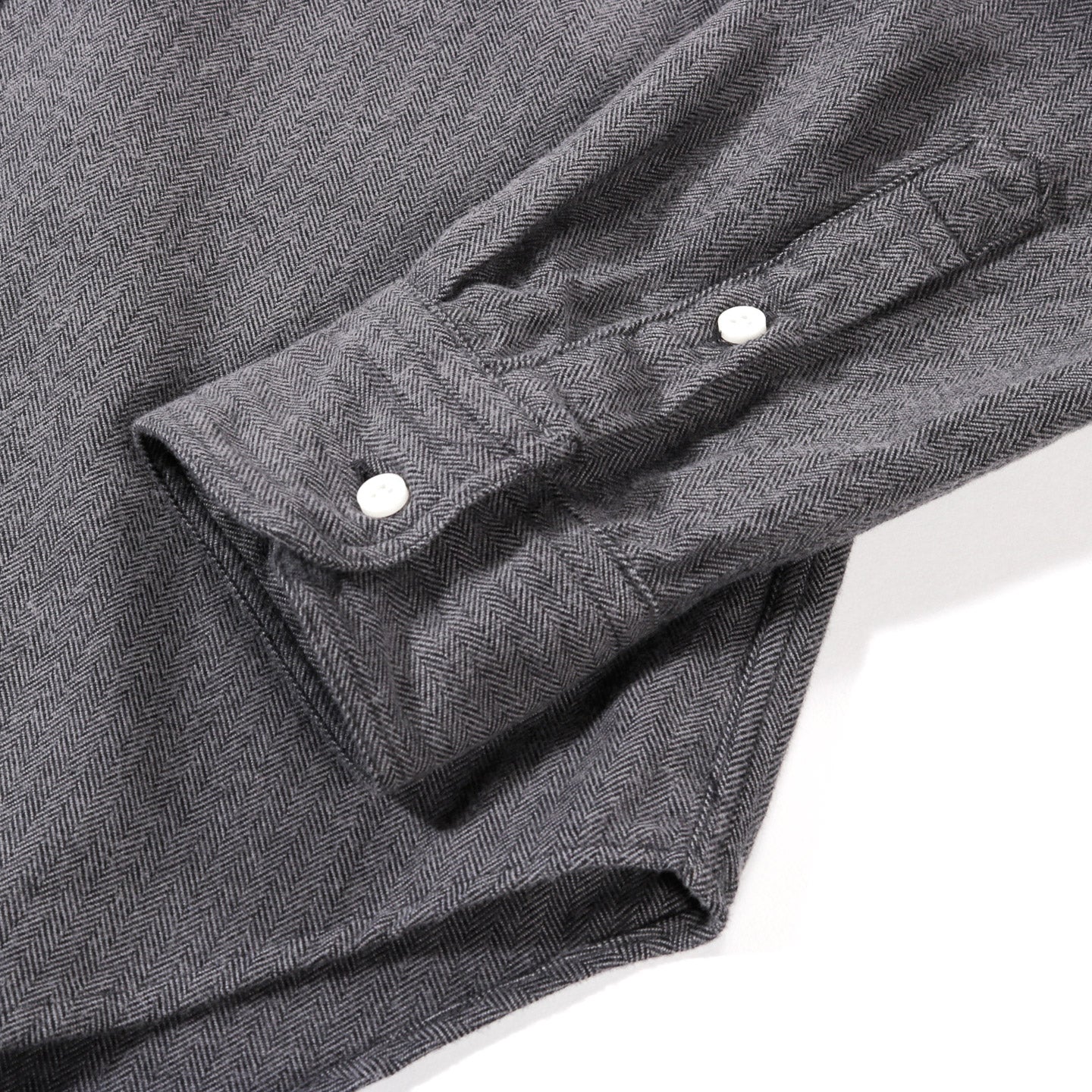 GITMAN VINTAGE BUTTON DOWN GREY SHETLAND FLANNEL