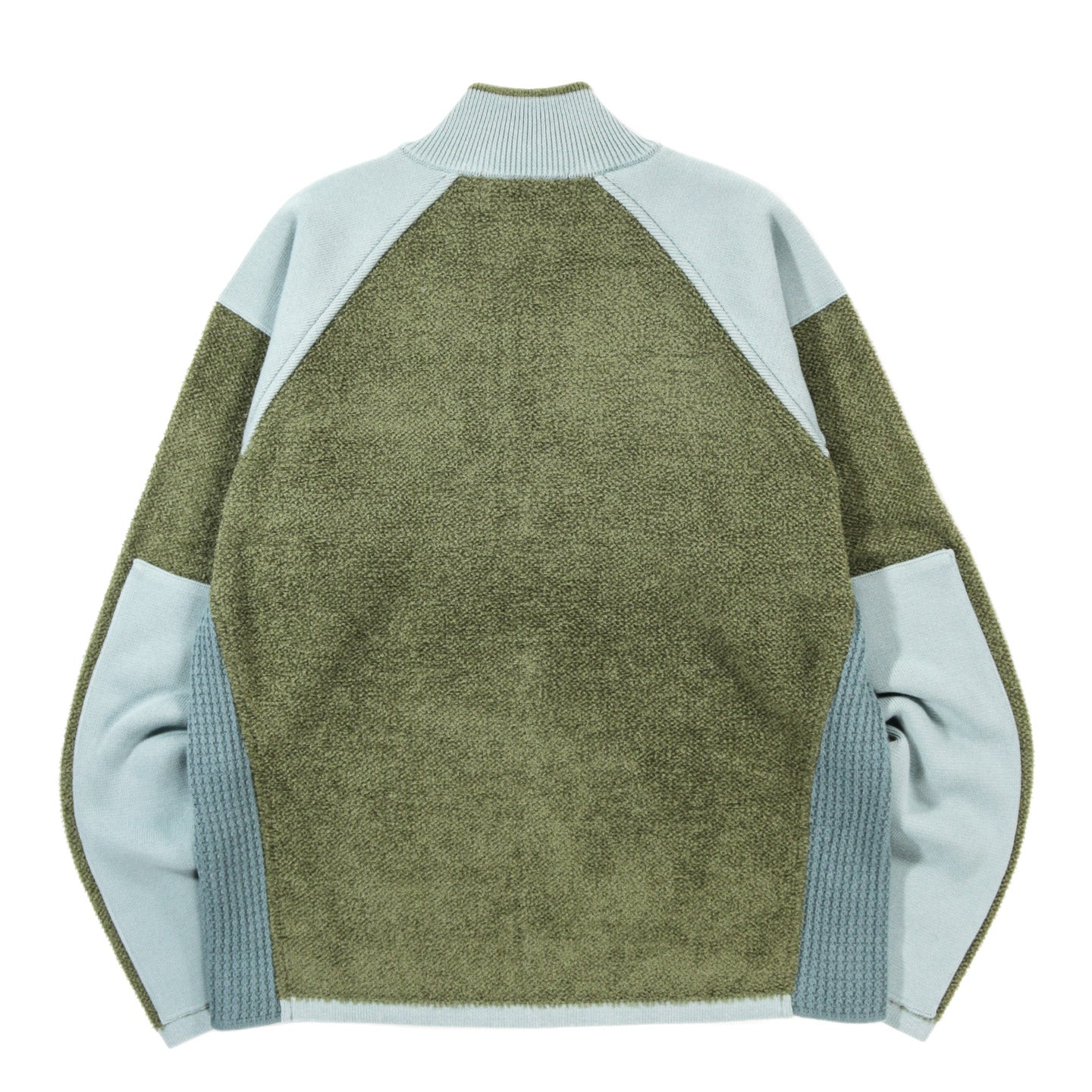 GIM CONTEXT KNITTED MILITARY TRAINING PILE BLOUSON OLIVE