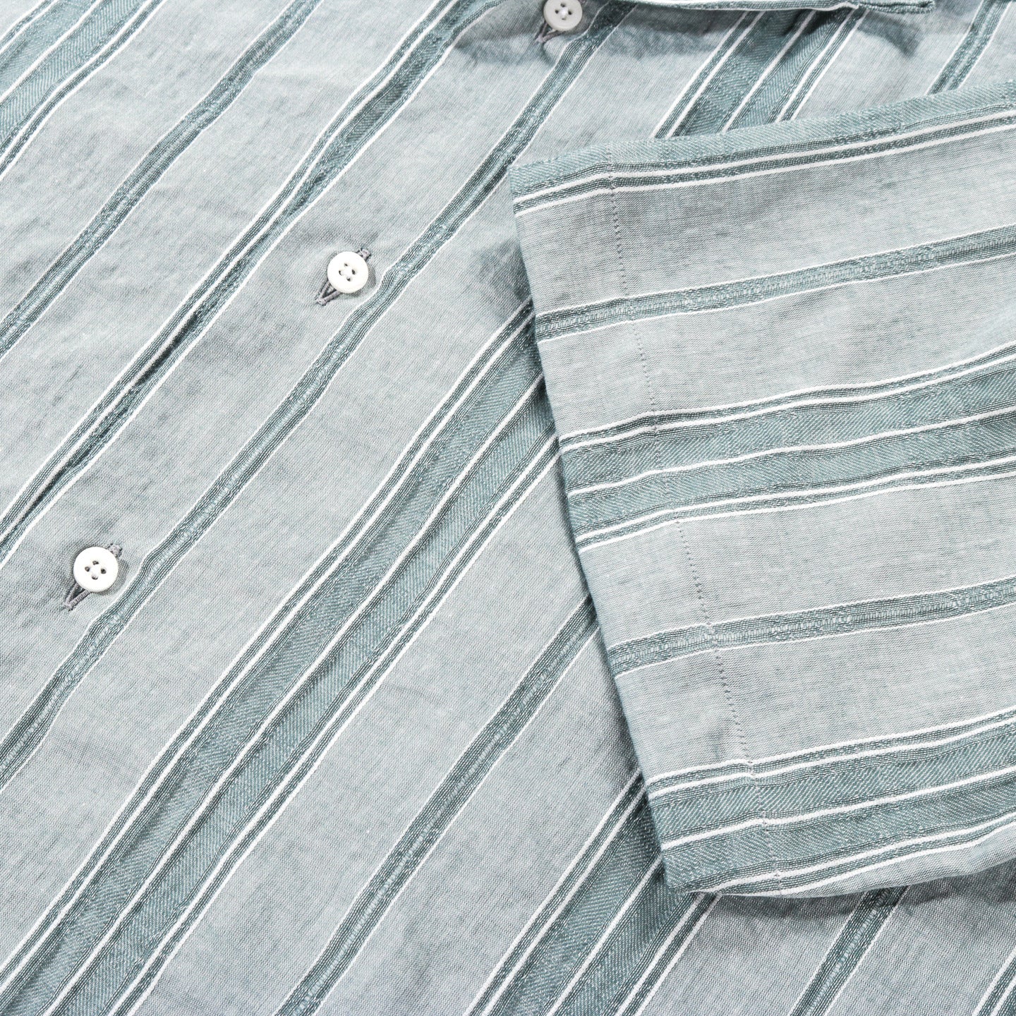 GITMAN VINTAGE CAMP SHIRT GREEN JAPANESE DOBBY