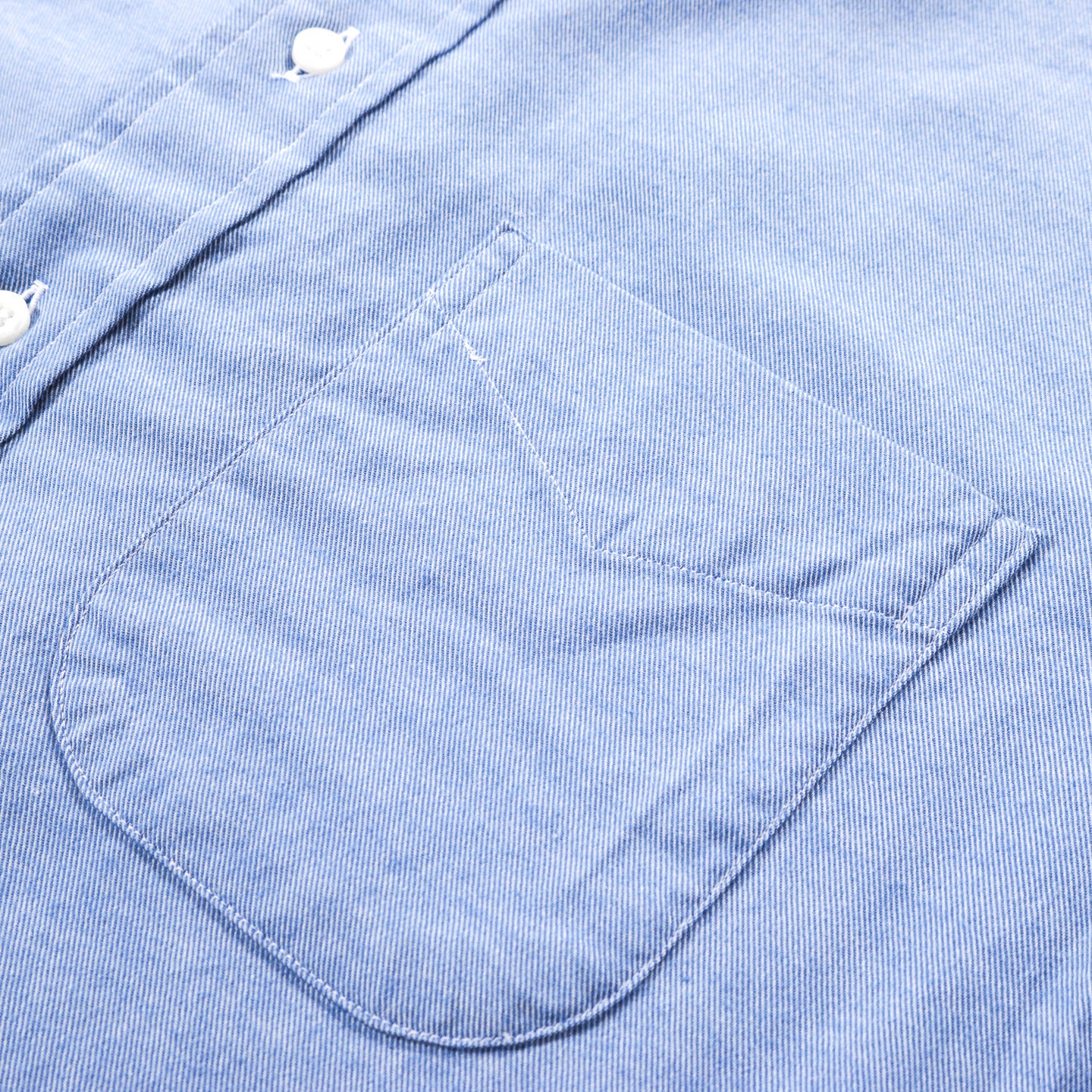 GITMAN VINTAGE BUTTON DOWN BLUE ORGANIC BRUSHED CHAMBRAY