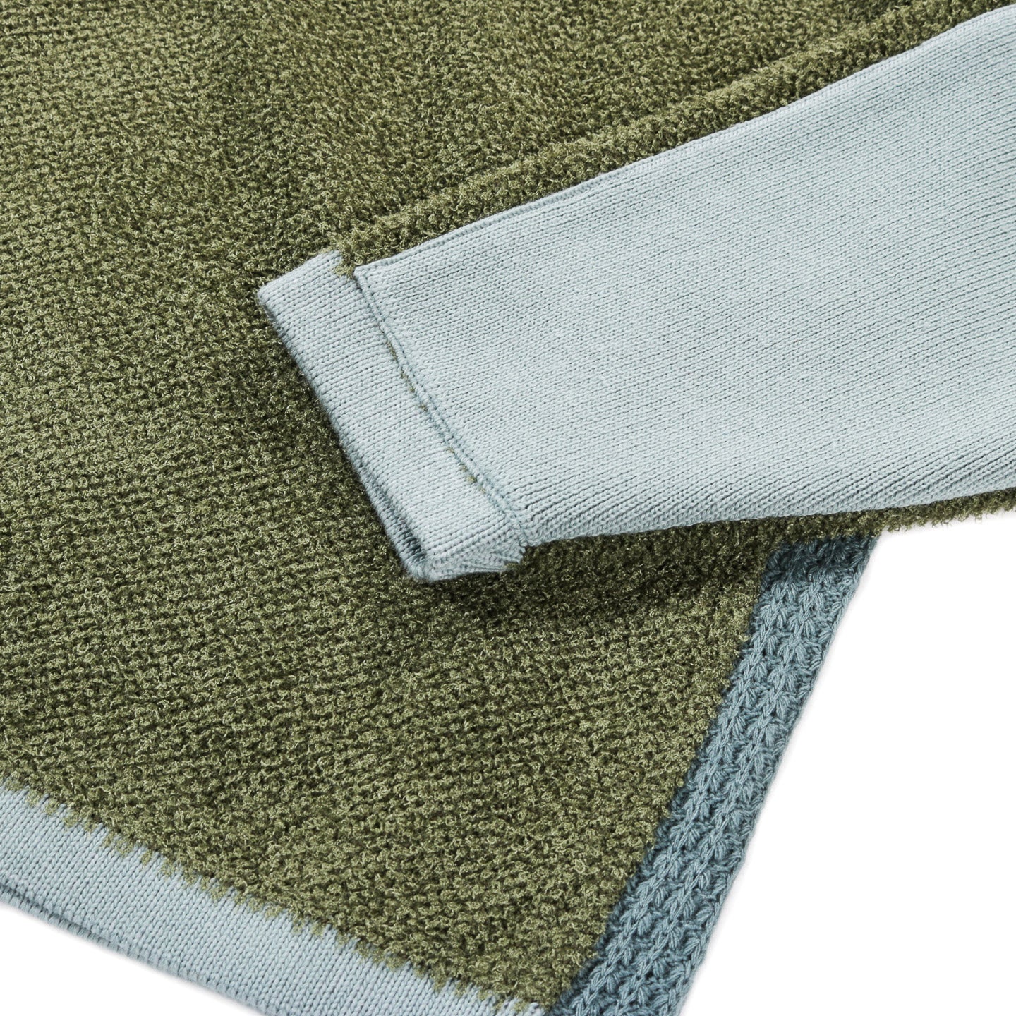 GIM CONTEXT KNITTED MILITARY TRAINING PILE BLOUSON OLIVE