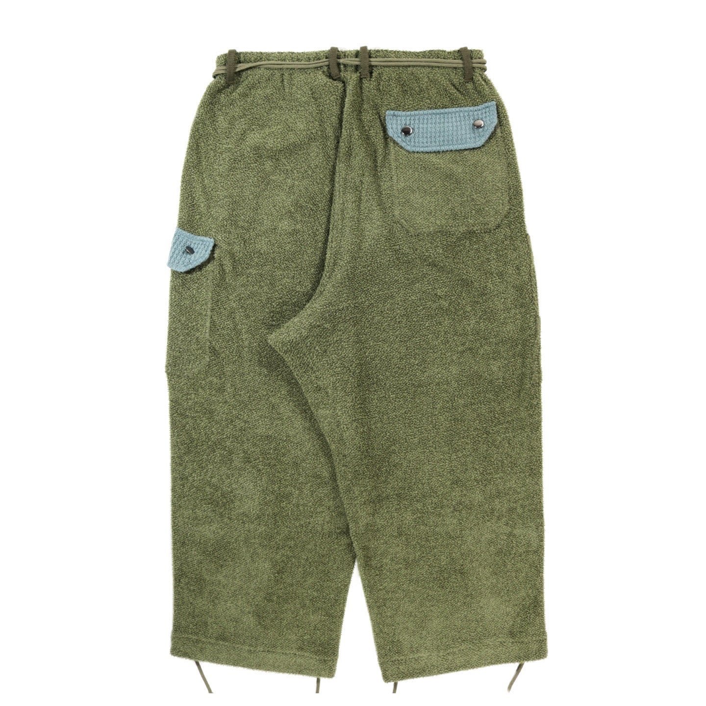 GIM CONTEXT KNITTED PILE CARGO PANTS OLIVE