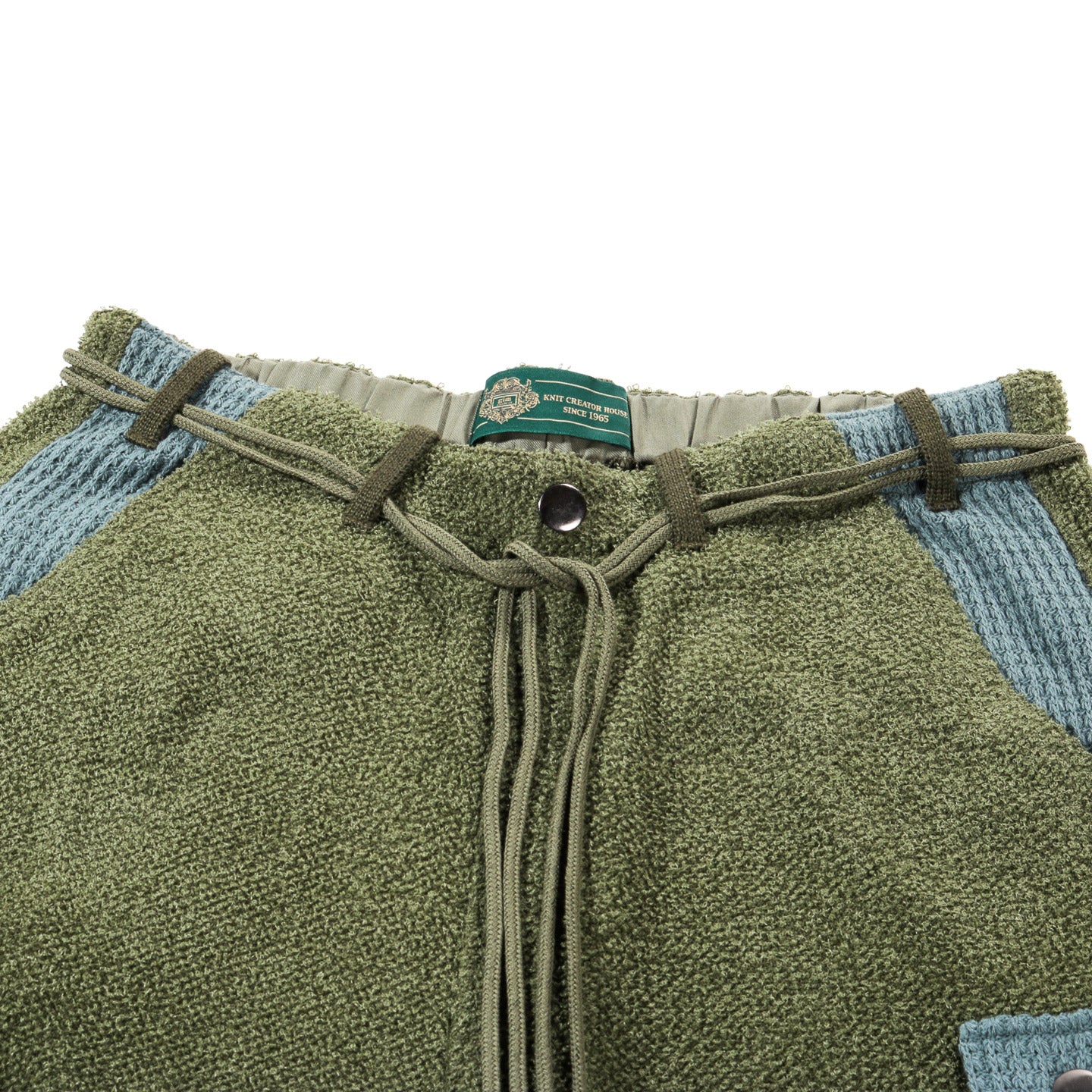 GIM CONTEXT KNITTED PILE CARGO PANTS OLIVE