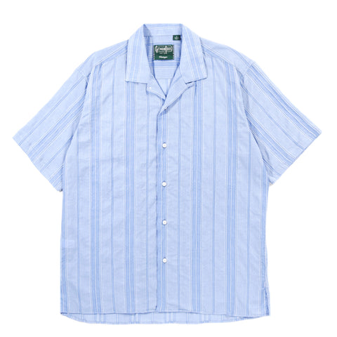 GITMAN VINTAGE CAMP SHIRT BLUE JAPANESE DOBBY