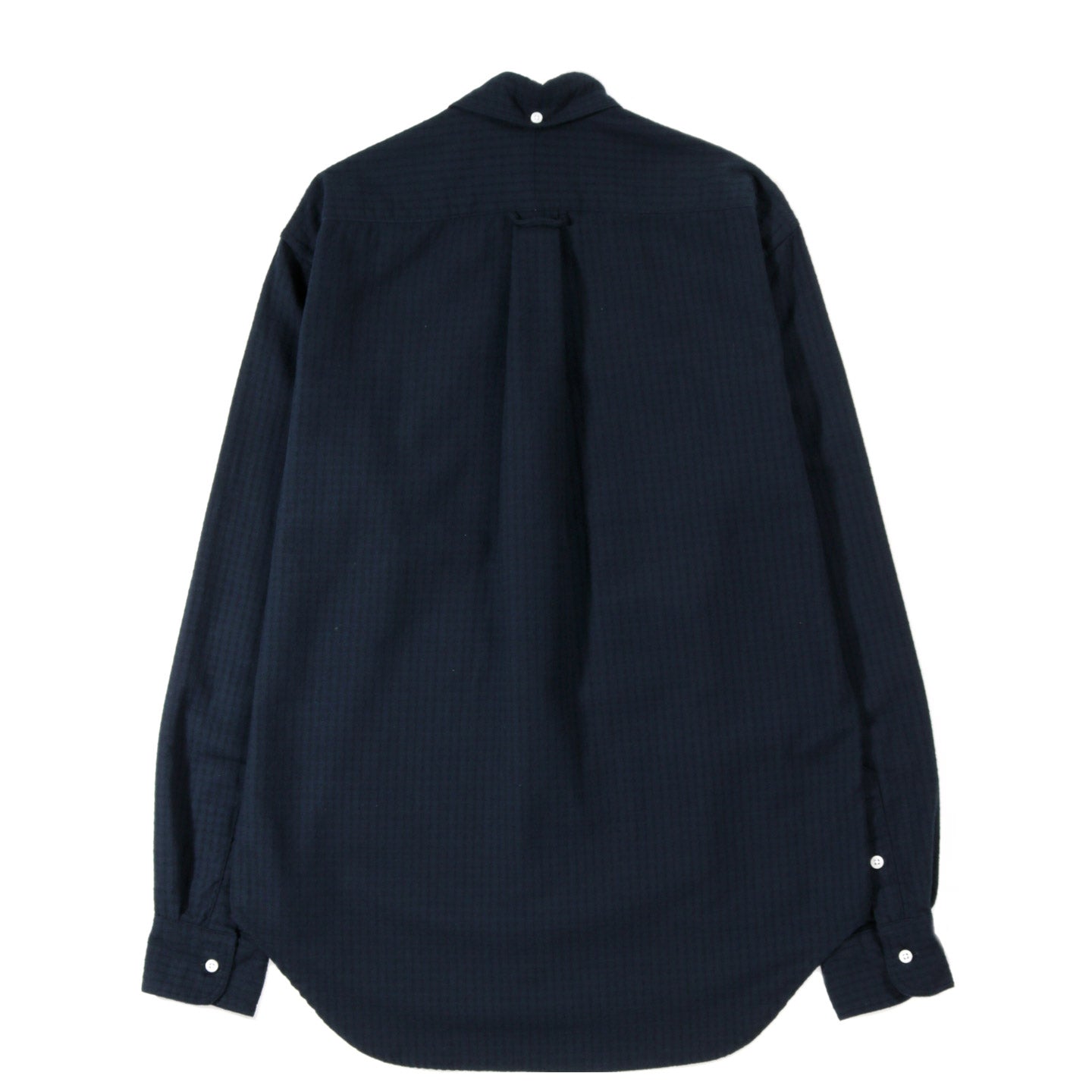 GITMAN VINTAGE BUTTON DOWN NAVY SASHIKO STYLE DOBBY