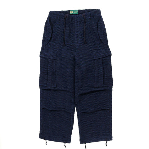 GIM CONTEXT CHUNKY KNITTED ARMY PANTS NAVY