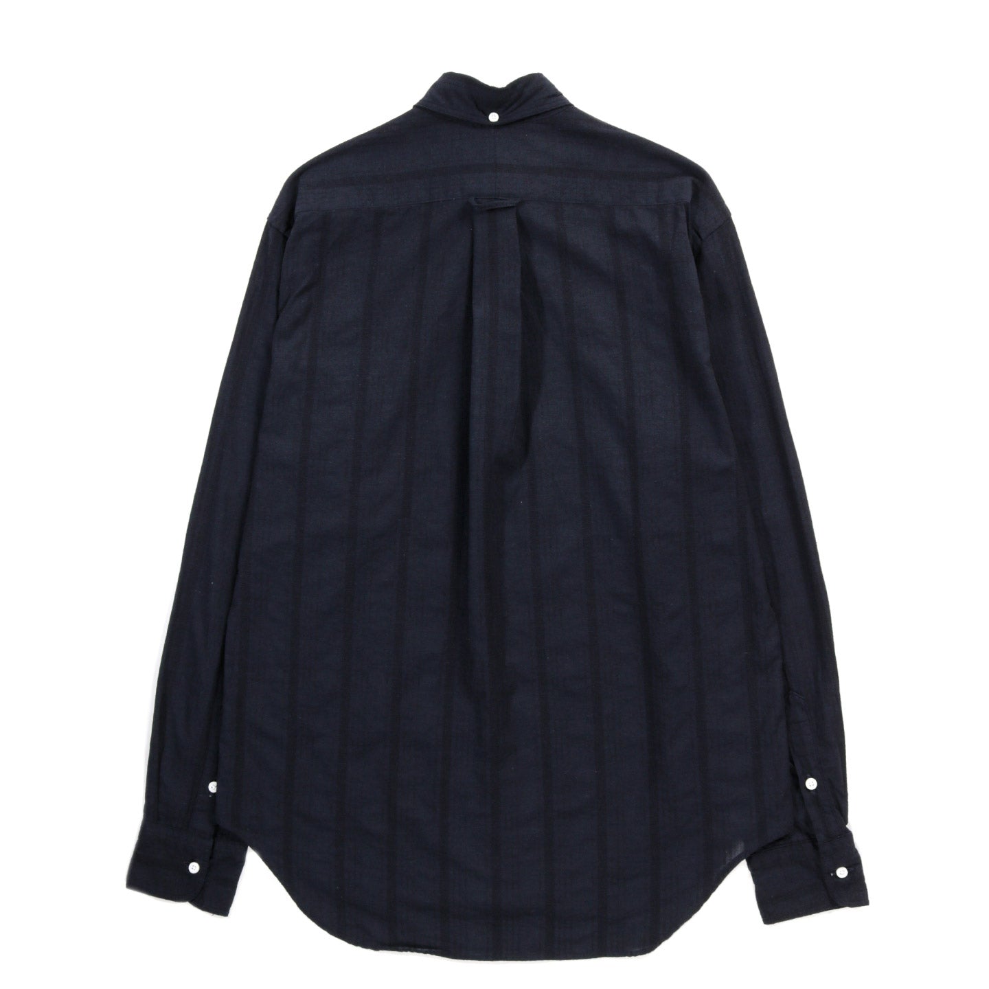 GITMAN VINTAGE BUTTNO DOWN NAVY COTTON / LINEN DOBBY STRIPE