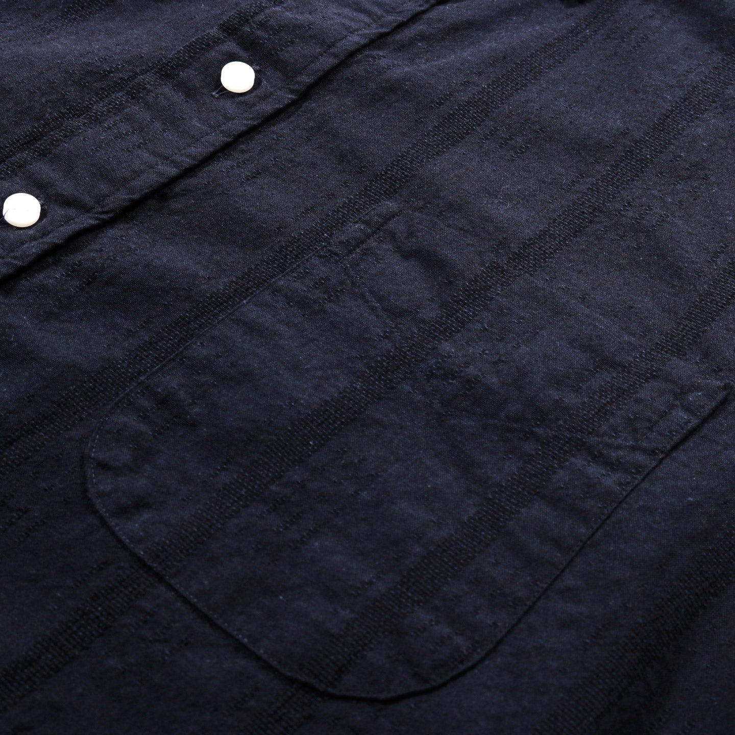 GITMAN VINTAGE BUTTNO DOWN NAVY COTTON / LINEN DOBBY STRIPE