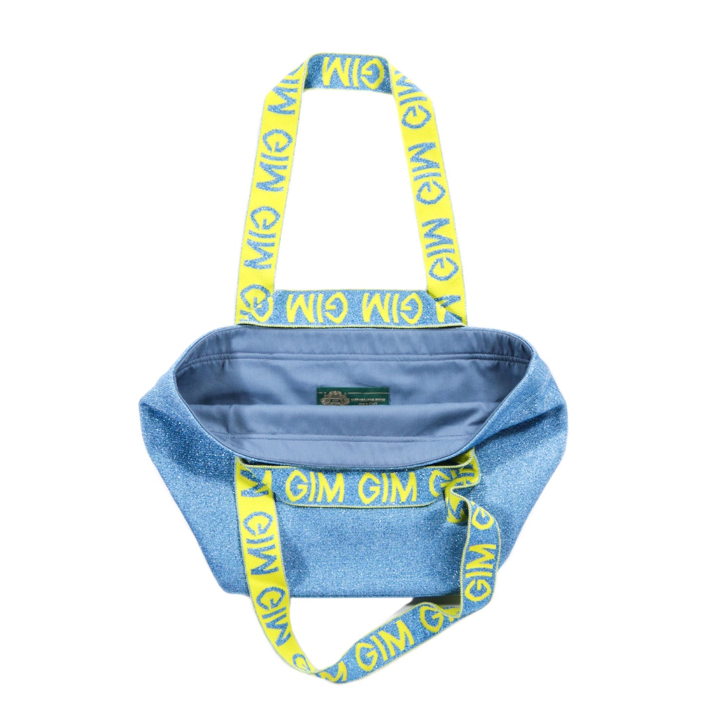 GIM CONTEXT GLITTERY KNIT BAG BLUE