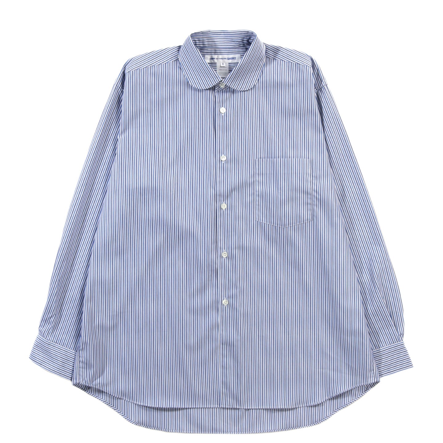 COMME DES GARCONS SHIRT FOREVER B219 WIDE CLASSIC ROUNDED COLLAR STRIPE 1