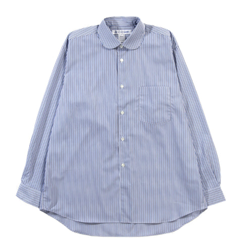 COMME DES GARCONS SHIRT FOREVER B219 WIDE CLASSIC ROUNDED COLLAR STRIPE 1