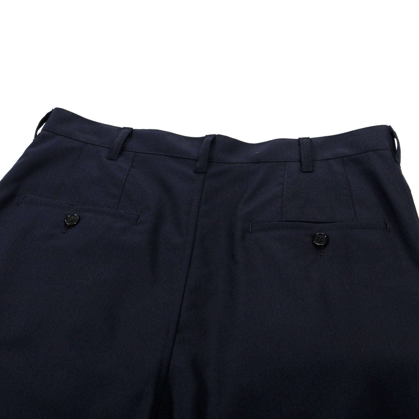 COMME DES GARCONS HOMME P102 PLEATED SUIT PANT NAVY