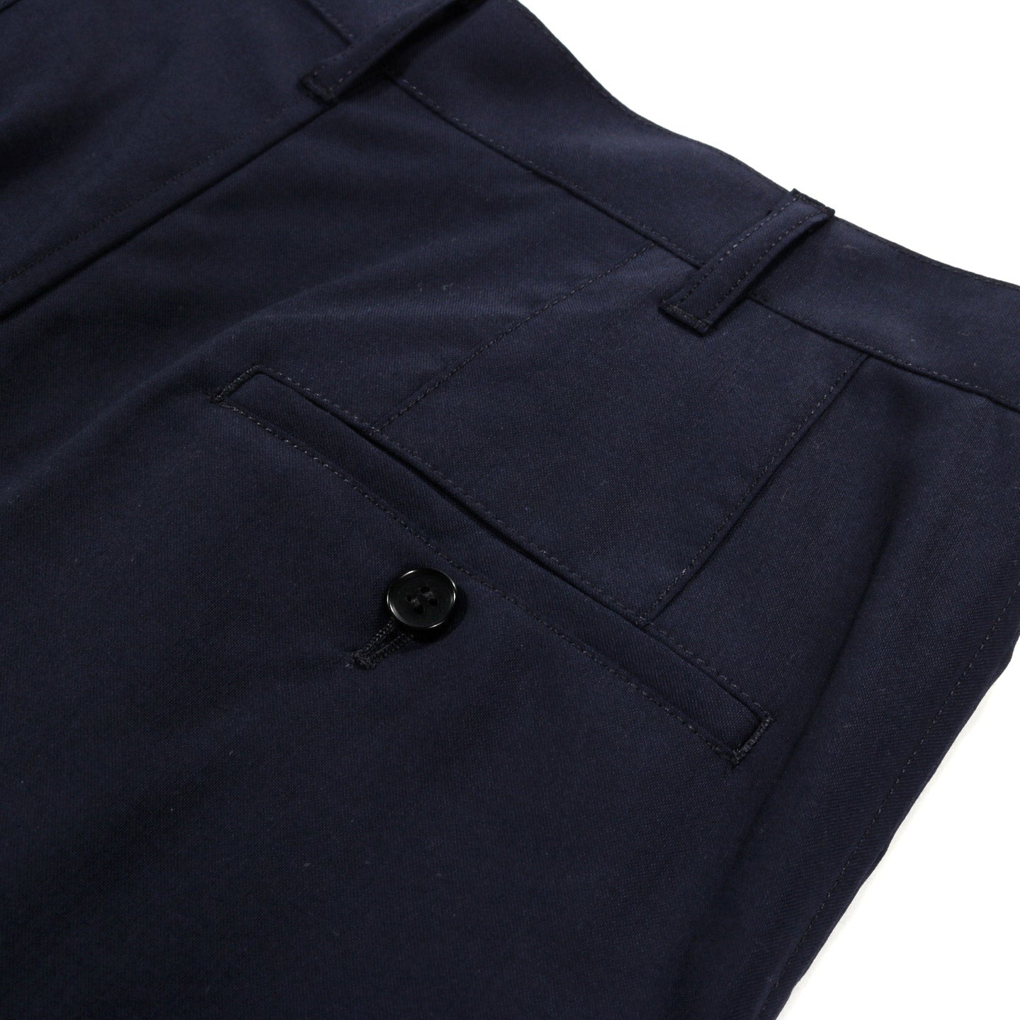 COMME DES GARCONS HOMME P102 PLEATED SUIT PANT NAVY