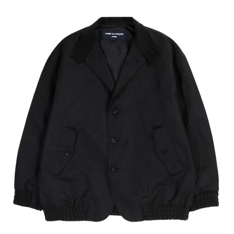 COMME DES GARCONS HOMME J008 HARRINGTON SPORT JACKET BLACK