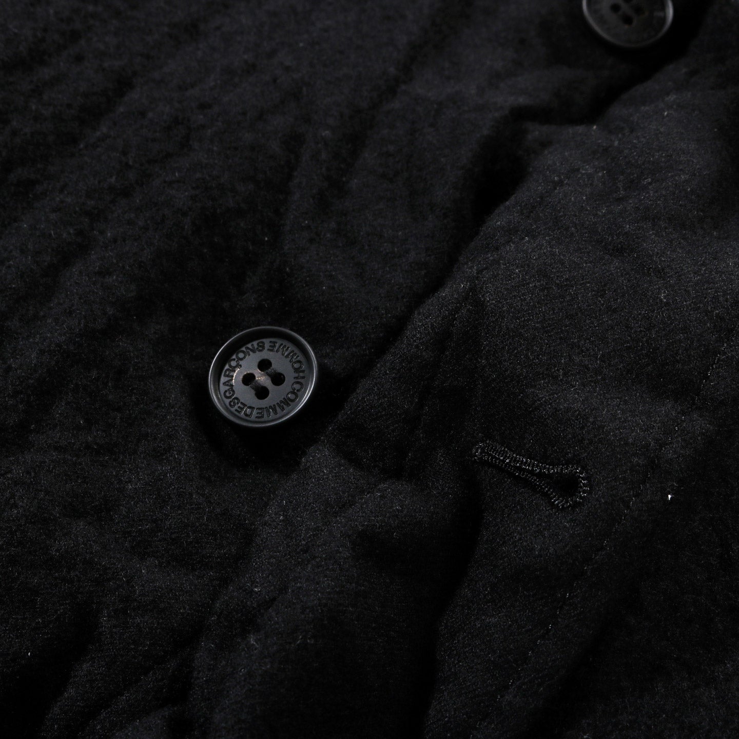 COMME DES GARCONS HOMME C101 WOOL COAT BLACK