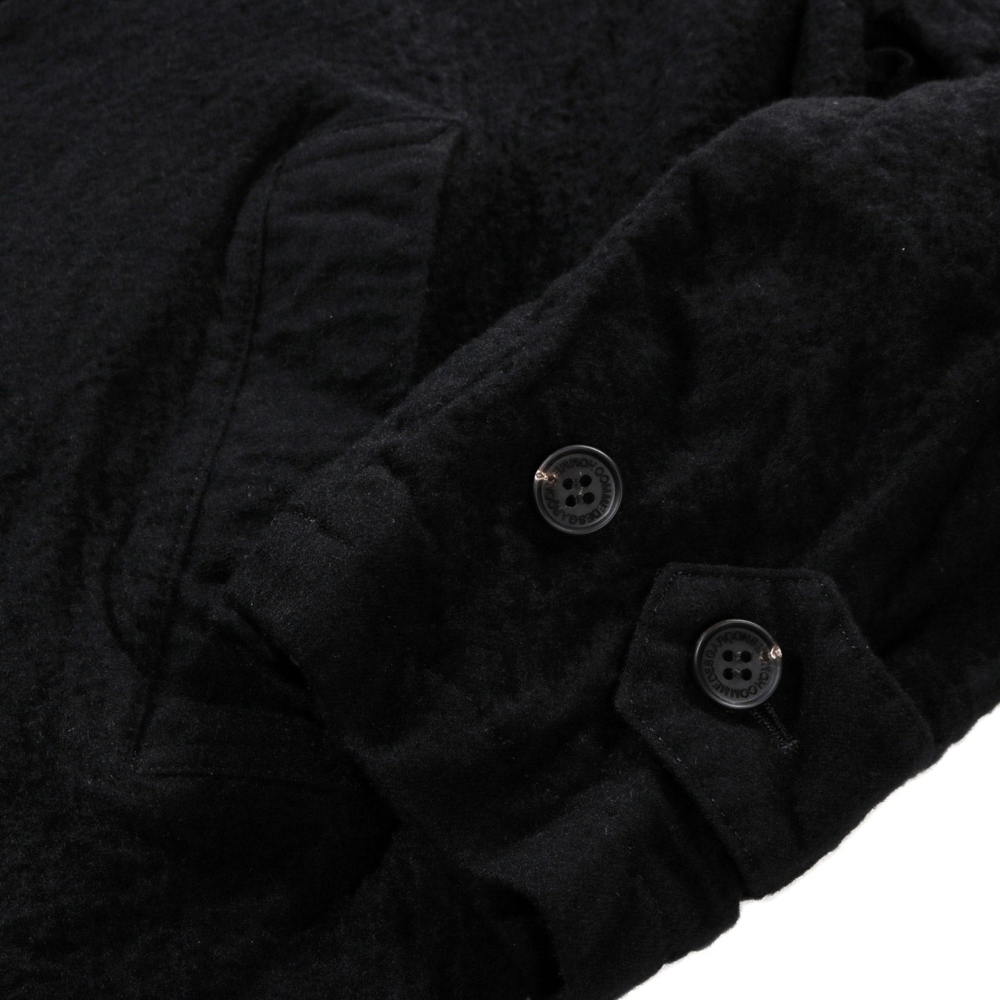 COMME DES GARCONS HOMME C101 WOOL COAT BLACK