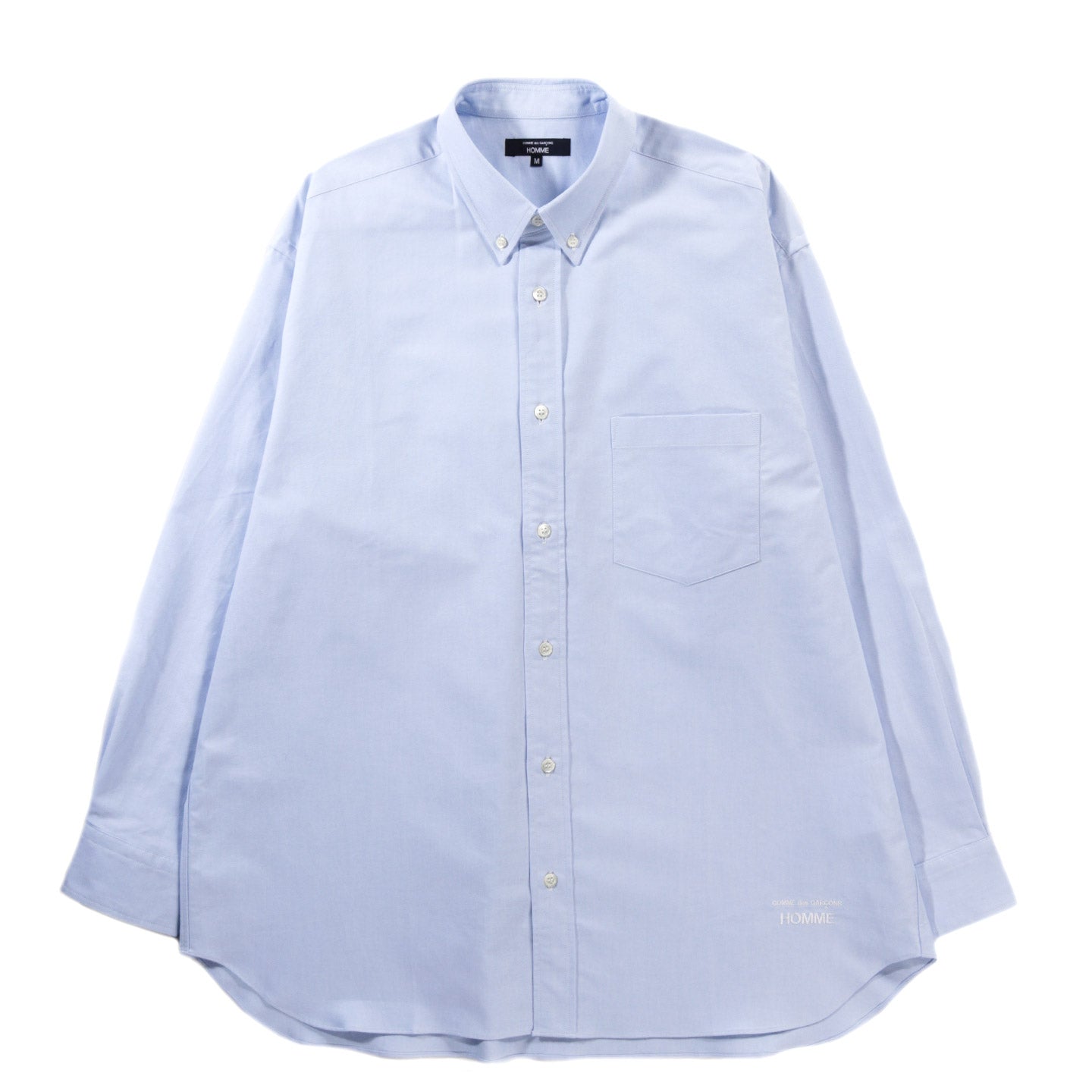 COMME DES GARCONS HOMME B008 WIDE FIT OXFORD SHIRT BLUE