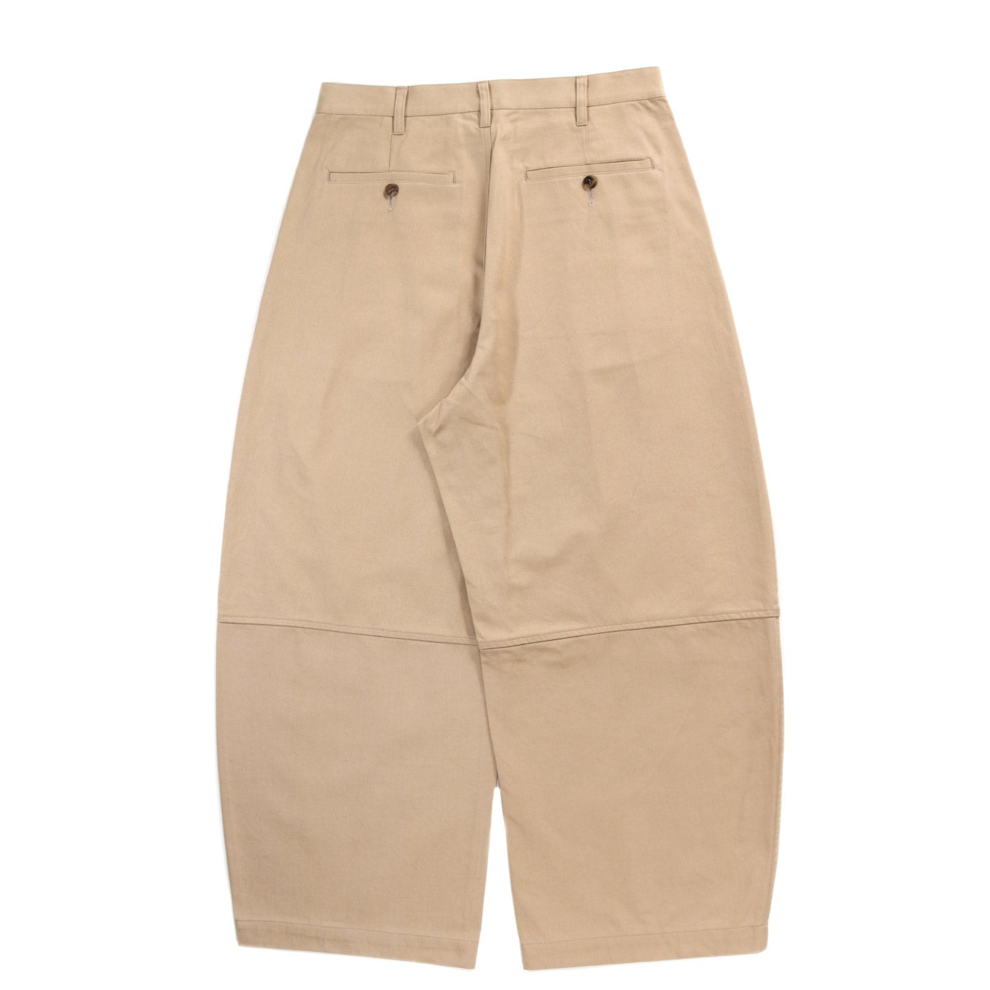 COMME DES GARCONS HOMME P027 HEAVY COTTON TWILL PLEATED CHINO  BEIGE