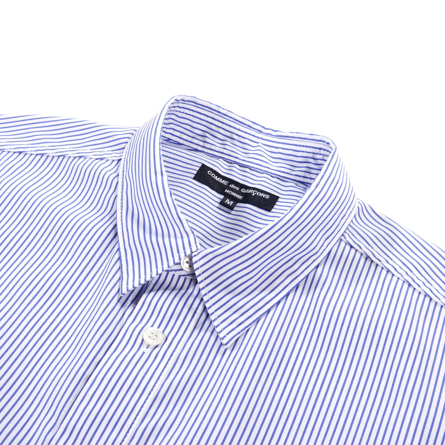 COMME DES GARCONS HOMME B002 POPOVER SHIRT WHITE / BLUE