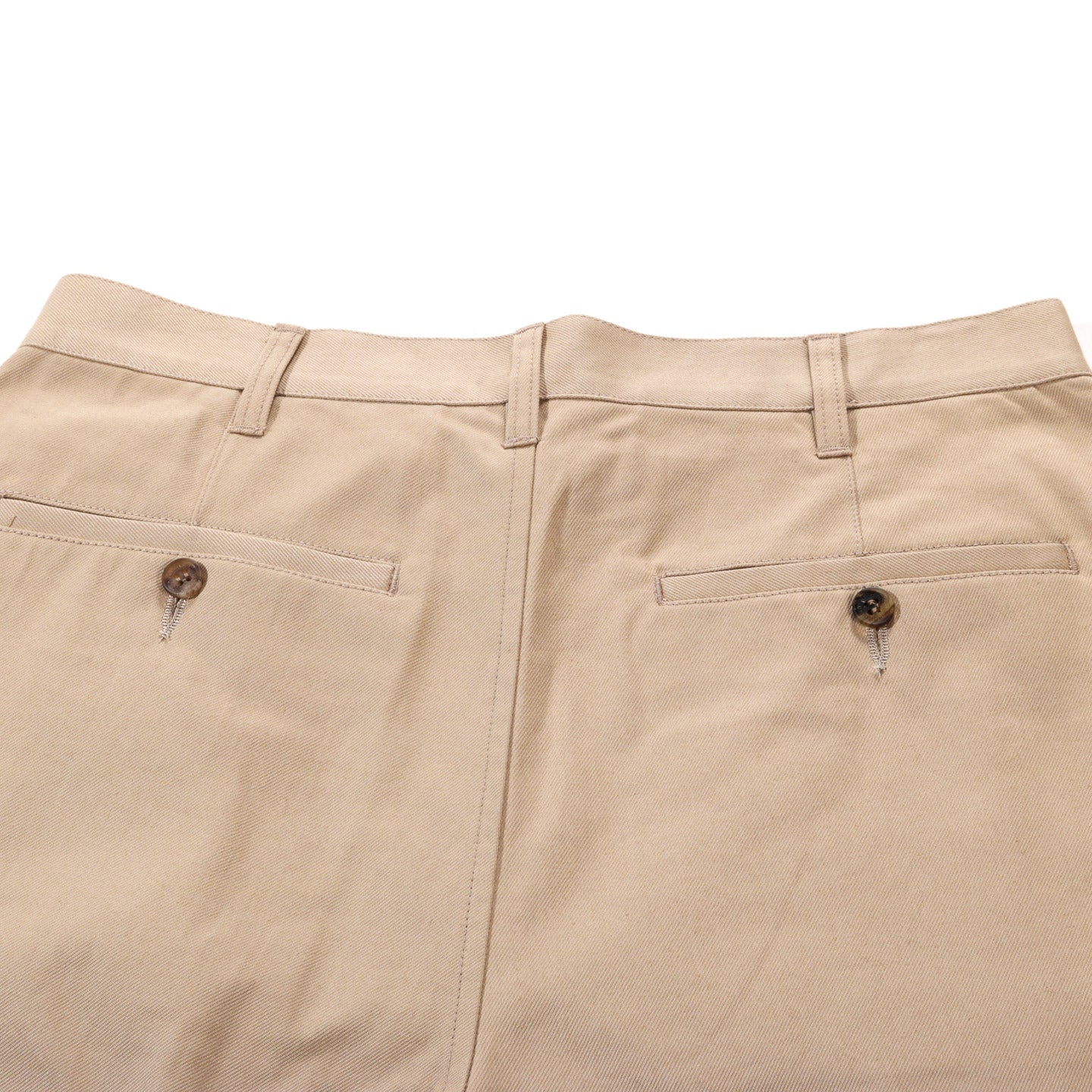 COMME DES GARCONS HOMME P027 HEAVY COTTON TWILL PLEATED CHINO  BEIGE