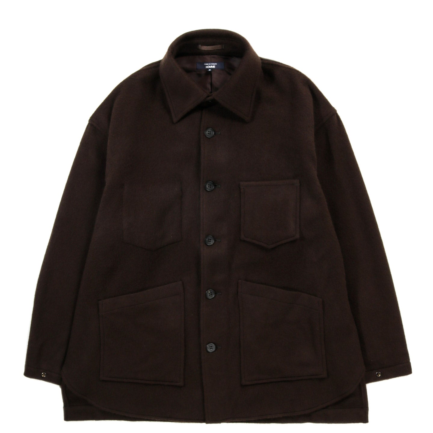 COMME DES GARCONS HOMME B028 WOOL SHIRT JACKET BROWN