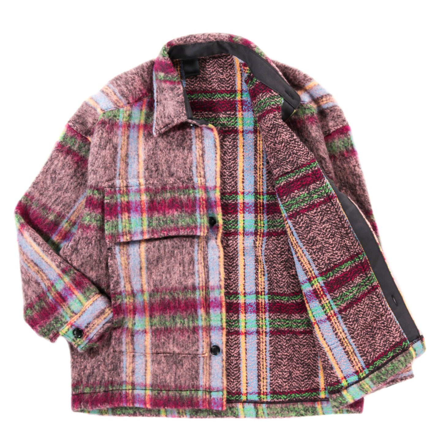 N.HOOLYWOOD 2242-BL05 MOHAIR BLOUSON PINK CHECK