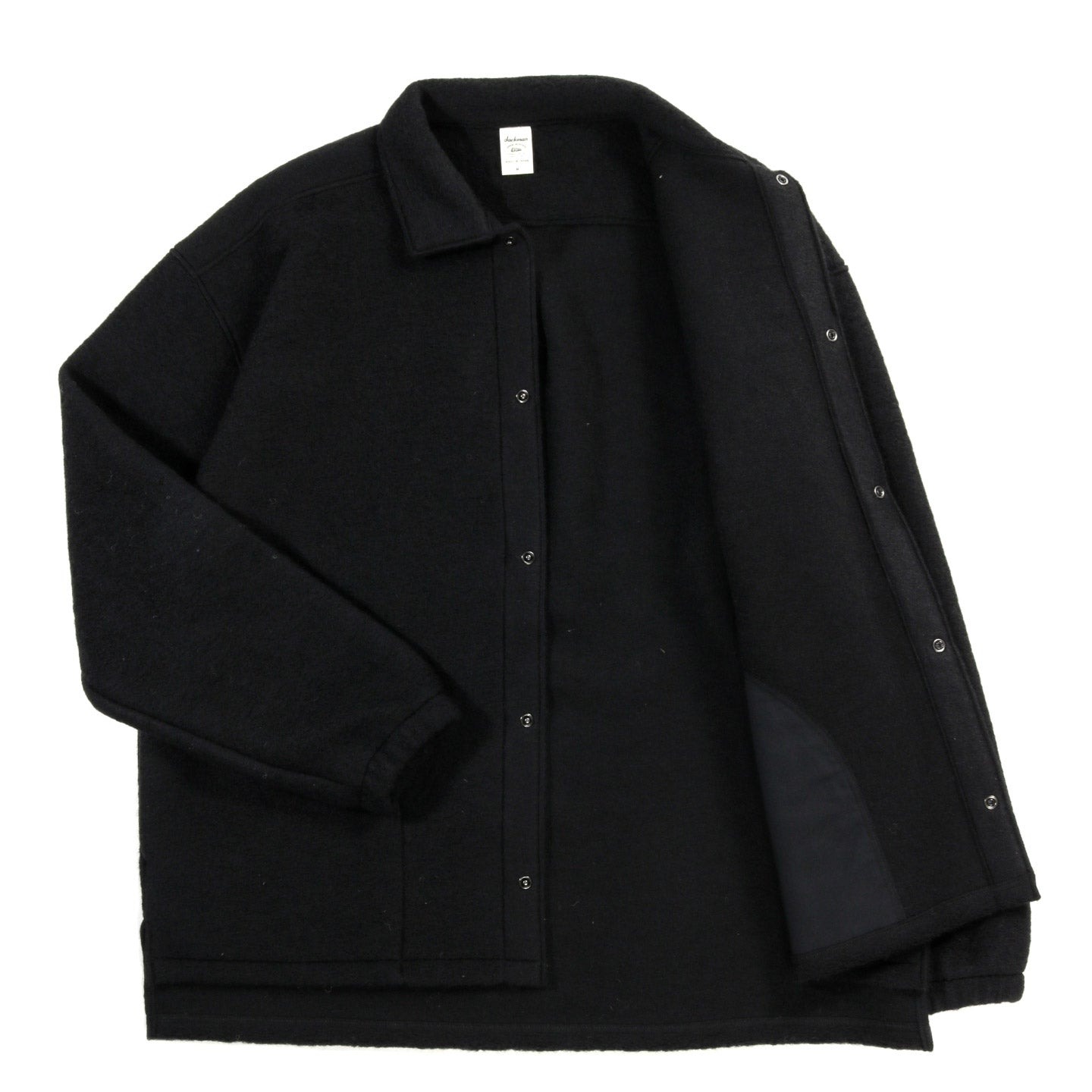 JACKMAN WOOL COACH SHIRT BLACK