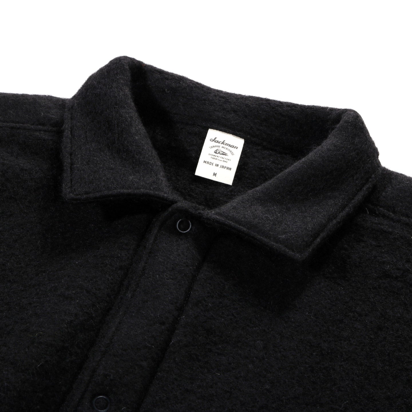 JACKMAN WOOL COACH SHIRT BLACK