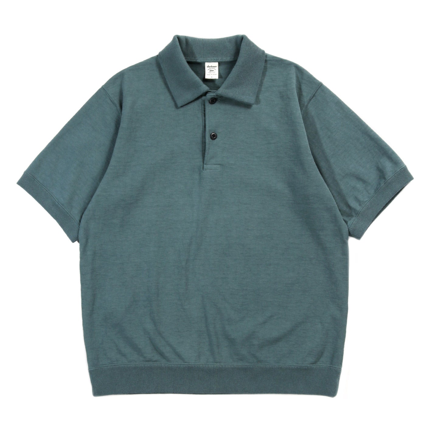 JACKMAN DOTSUME RIB POLO CLOUDY GREEN